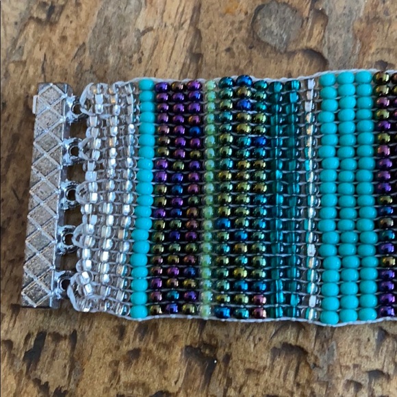 Beaded cuff bracelet - Picture 2 of 4